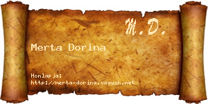 Merta Dorina névjegykártya